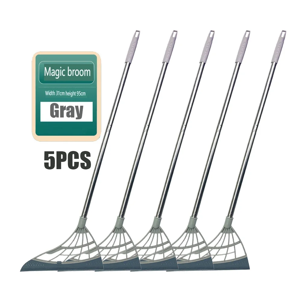 5 pçs limpador mágico vassoura limpar squeeze mop de silicone para lavar chão ferramentas limpas raspador de janelas pêlos de animais de estimação