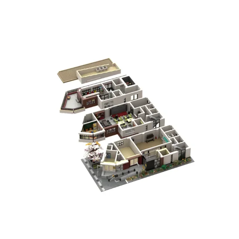 

MOC-91348 Городской культовый Ulsan, культурный центр, уличная сцена, модель блока 1038 деталей MOC, креативная детская игрушка на день рождения для мальчиков