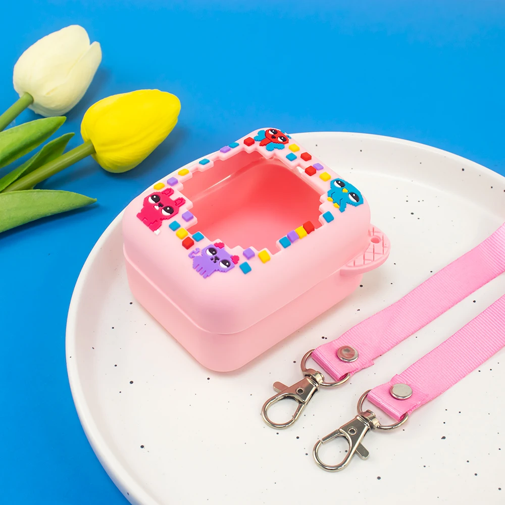 

Силиконовый чехол с 3D животным принтом и защитным чехлом на ремешке, противоударный для интерактивной игрушки Bitzee, цифровой питомец