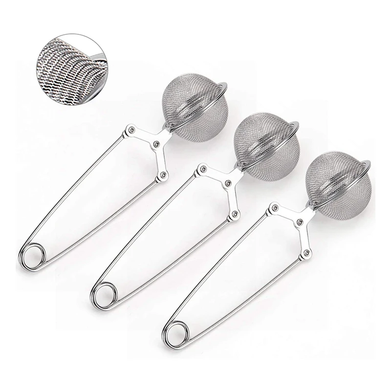 Tea Strainer, 3 Pack Premium Stainless Steel Tea Strainer With Handle For Loose Leaf Tea Fine Mesh Tea Balls Filter