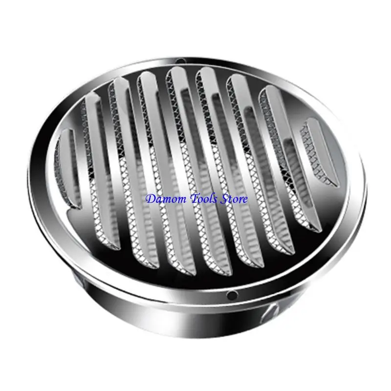 57BE Elegant Round Sturdy Stainless Steel Soffit Ventilation Grille with Builts In Bathroom Home Accessory for Apartments