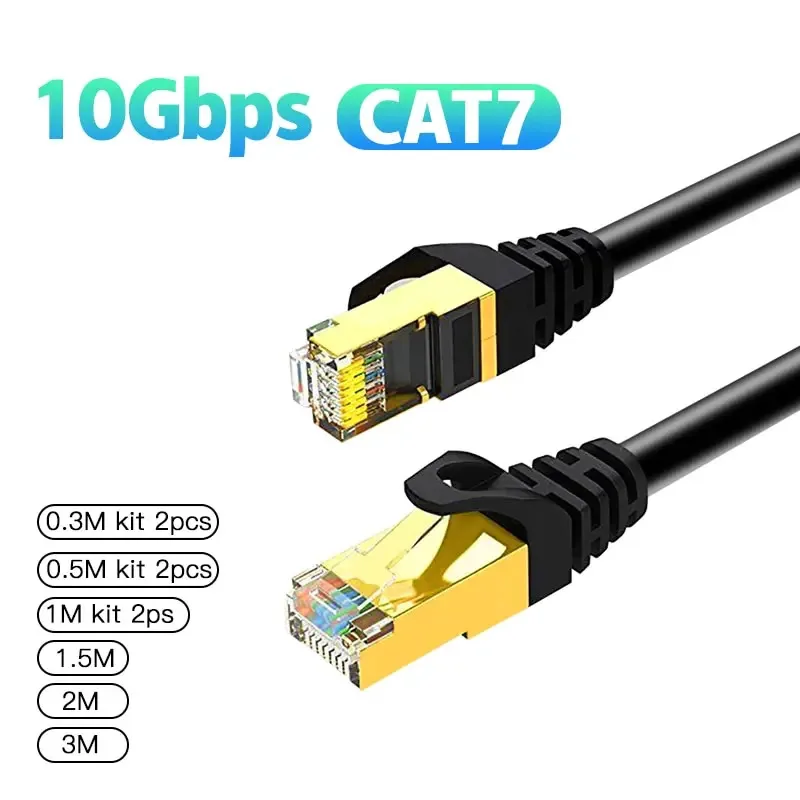 

Сетевой Ethernet-кабель CAT7, 10 Гбит, RJ45, сетевой патч-корд CAT 7, кабель для компьютерного маршрутизатора