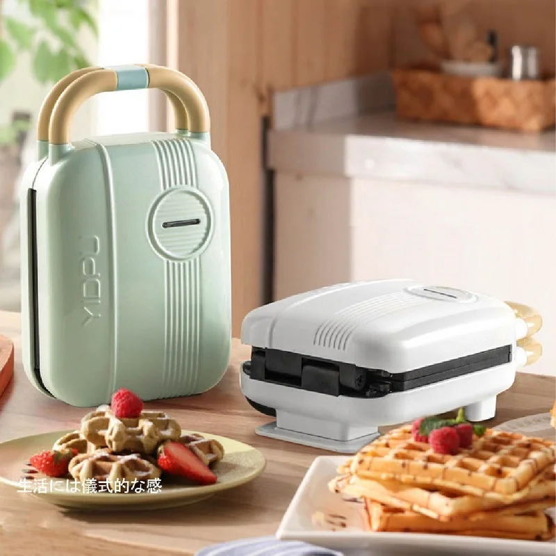 220V Home Breakfast Machine Takoyaki Pancake Sandwichera With Plates Electric Sandwich Maker Timed Waffle Maker Toaster Baking