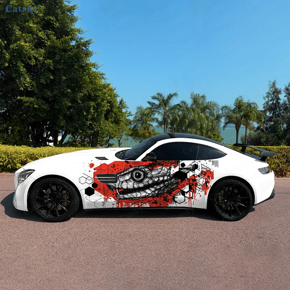 

Six-sided Splash Snake Car Vinyl Wraps Decal Self-adhesive PVC Sticker Suitable for Trucks SUV Decoration Auto Accessories Gift