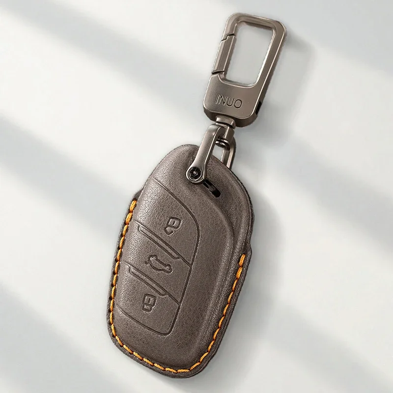 Hot Genuine leather Protector For MG4 Ev MG HS GT ZS EV ZX MG5 MG6 for Roewe RX3 RX5 RX8 ERX5 I6 I5 Key Case C Interior Stickers - Image 6