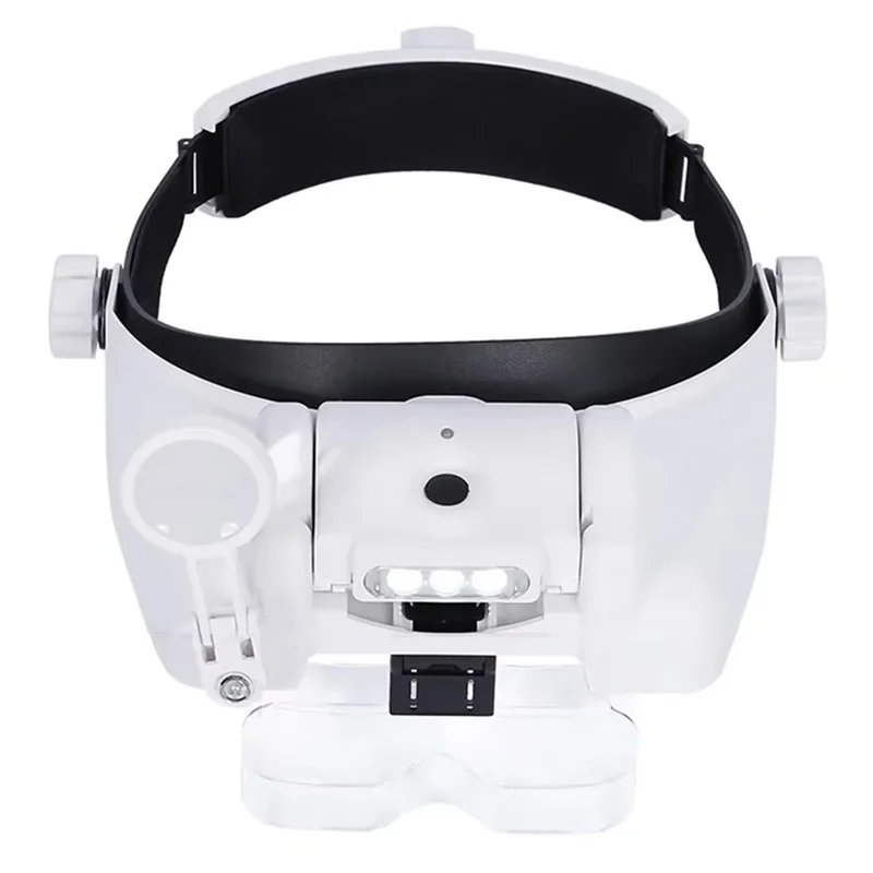 MCGS-Reading Glasses With 5-Lens Long Standby Magnifier 31 Multiples Magnifying Glass Led Light Soldering Loupe