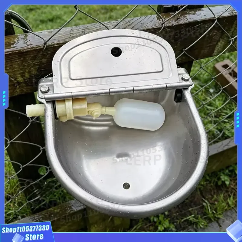 2.5L Stainless Steel Automatic Cattle Drinking Tank Durable Livestock Water Bowl for Horse Goat Farm Animal Feeder Supply