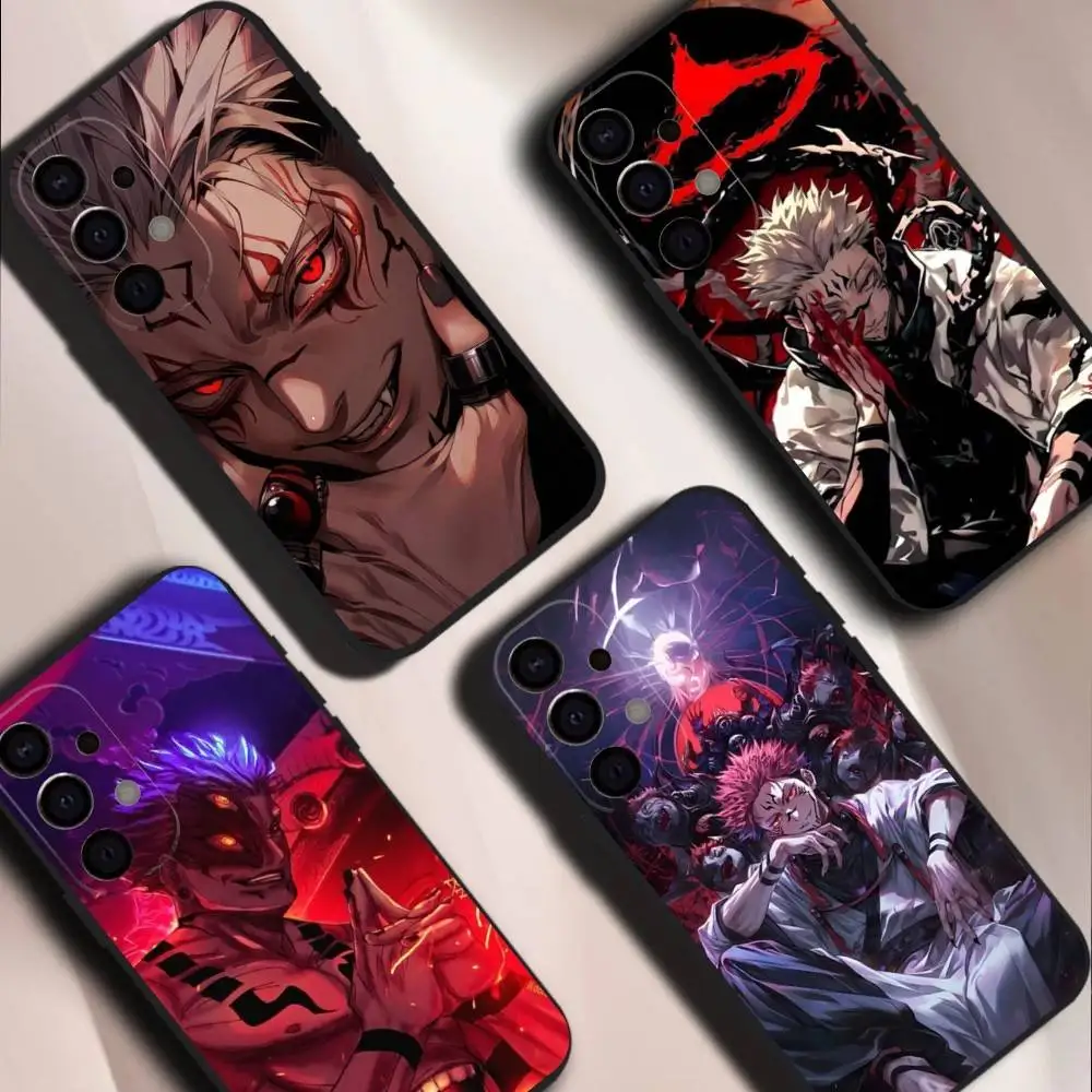 

R-Ryomen Anime S-Sukuna Phone Case For Samsung S25,S24,S21,S22,S23,S30,Ultra,S20,Plus,Fe,Lite,5G Black Cover