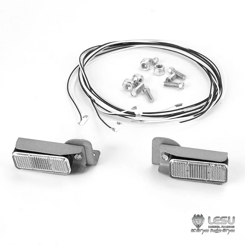 RC 1/14 LESU LED Spotlight Warning Light for Tamiya Hydraulic Excavator Loader Dump Truck for VOLVO Trailer Tipper DIY Parts