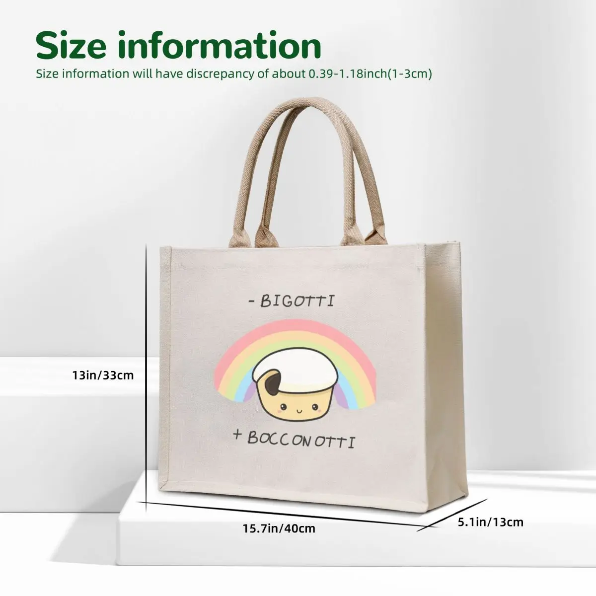 Bocconotto antibigotto Tote Bag sacs de shopping Canvas bag for women ecological bags hand bag ladies
