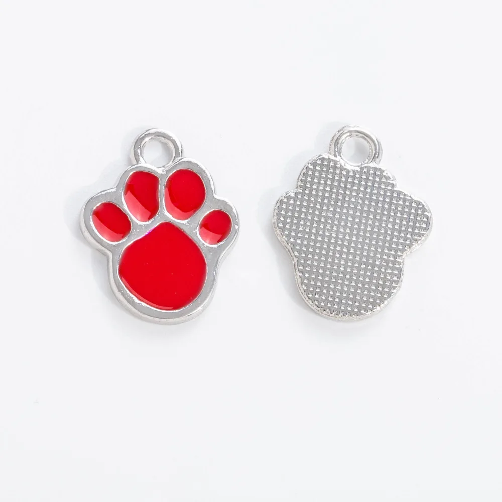 Cute bear paw oil-dripping alloy jewelry pendant DIY chain hand keychain pendant jewelry small accessories