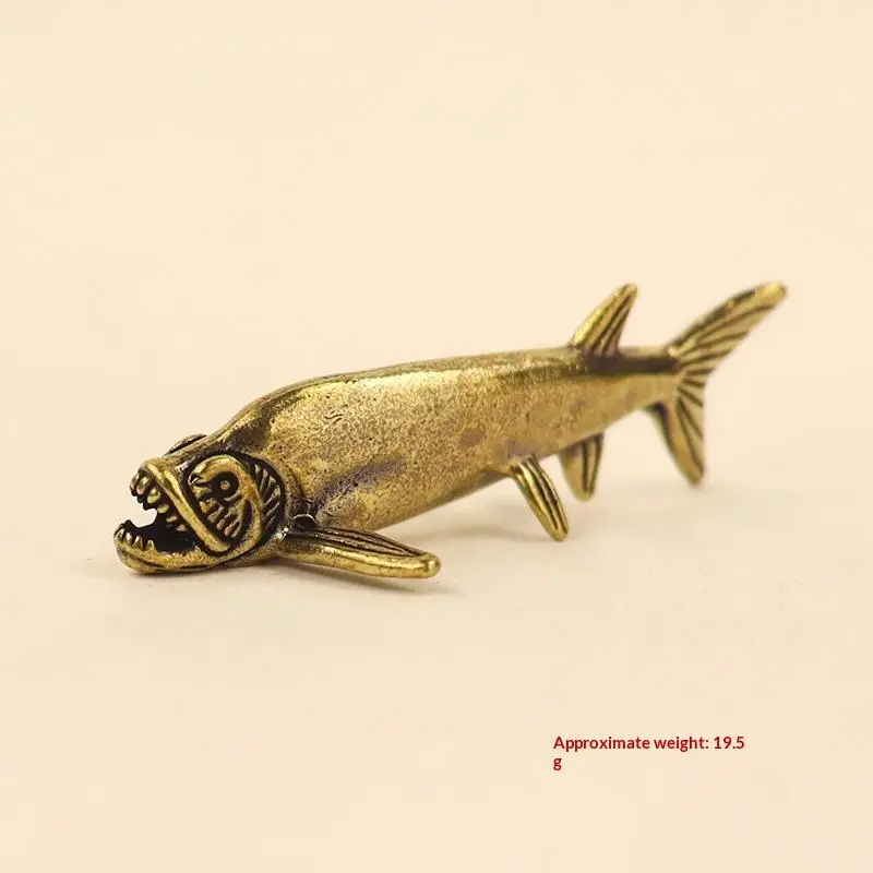 Messing-Fisch-Tierfiguren, Miniaturen, Tischdekoration, Heimdekoration, Handwerkszubehör, Vintage-Statue, Sammlerstück, Geschenk – Detail 7