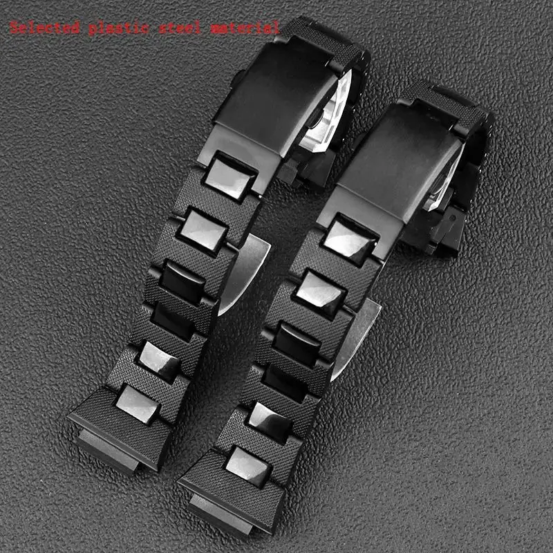 For Casio G-SHOCK DW-5600 GW-M5610 DW6900 DW9600 GA2100 GA110 Black Plastic Strap Stainless Steel Buckle Accessories Men Bracele