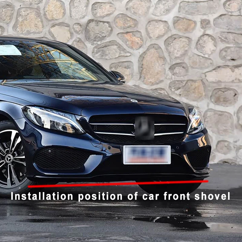 

Car Exterior Decoratio For Mercedes Benz C-Class W205 C180 C200 2015-2018 Front Bumper Splitter Lip Body Kit Spoiler Chin Plate