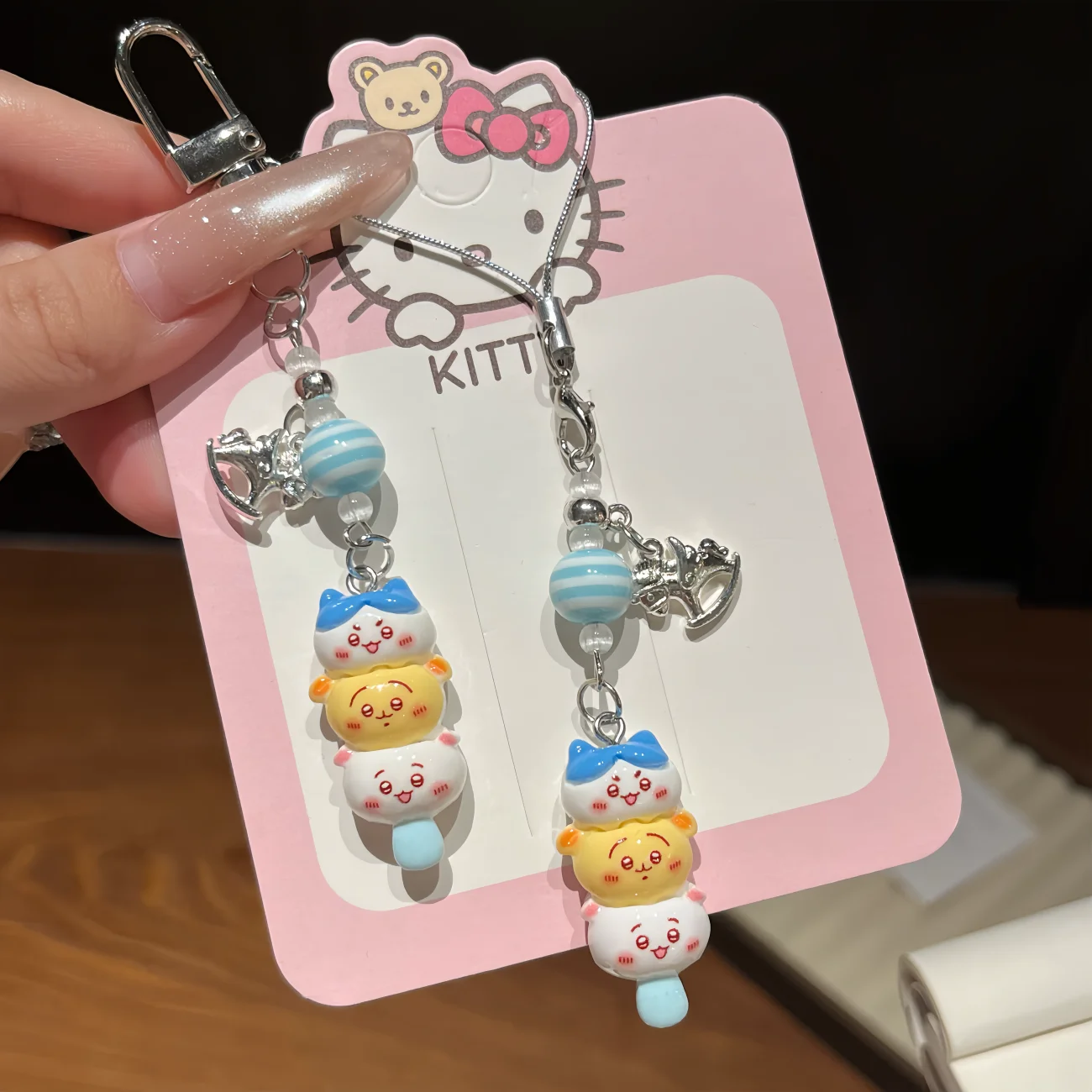 Kawaii Chiikawa Small Eight Ji Yi Usagi Keychain Creative Cartoon Sugar Gourd Bag Pendant Gift for Student Cartoon Lovely Cute