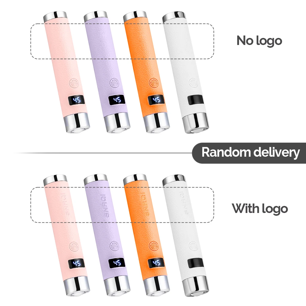 Lampada per unghie portatile con luce UV per asciugatrice Lampada per unghie in gel ricaricabile con tubo flessibile Strumenti per nail art con luce terapeutica a LED