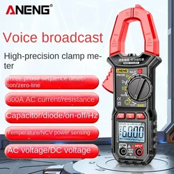 ANENG PN103、104、105 Intelligent Voice High-precision Digital AC and DC Ammeter Fully Automatic Anti-burn Voltage Clamp Meter