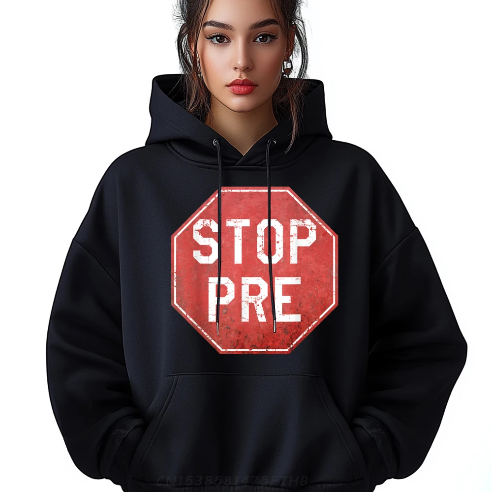 

Vintage Stop Pre Marathon Running Legend Hoodies Printed Long Sleeve Classic Woman Sweatshirt Graphic Round Collar Pullover