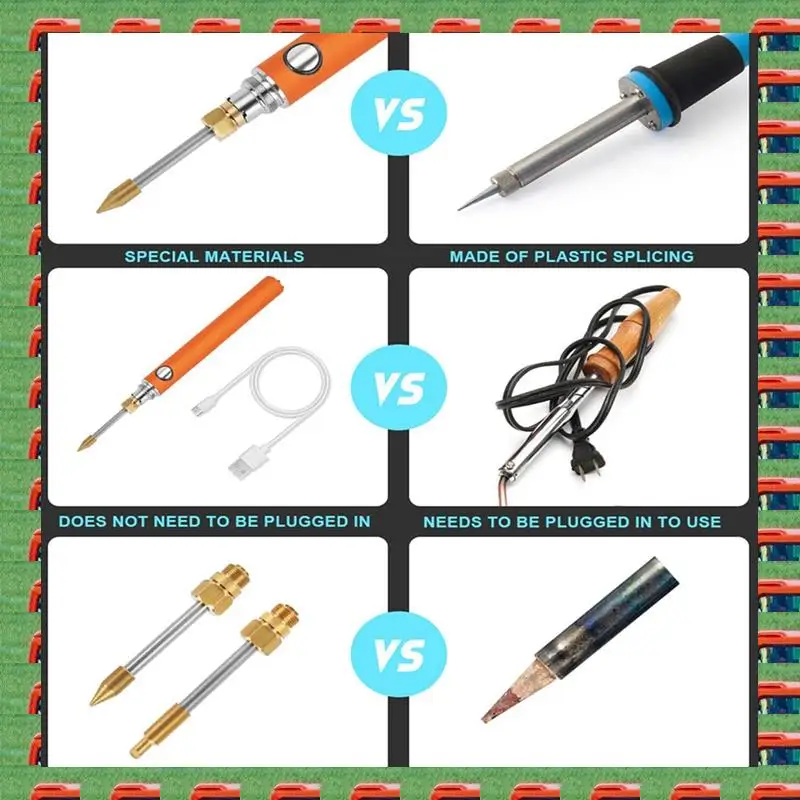 

ABMO Soldering Iron Kit,Cordless Household Electric Soldering Iron 5V 15W 1100Mah Portable Soldering Kit,For Home DIY Welding
