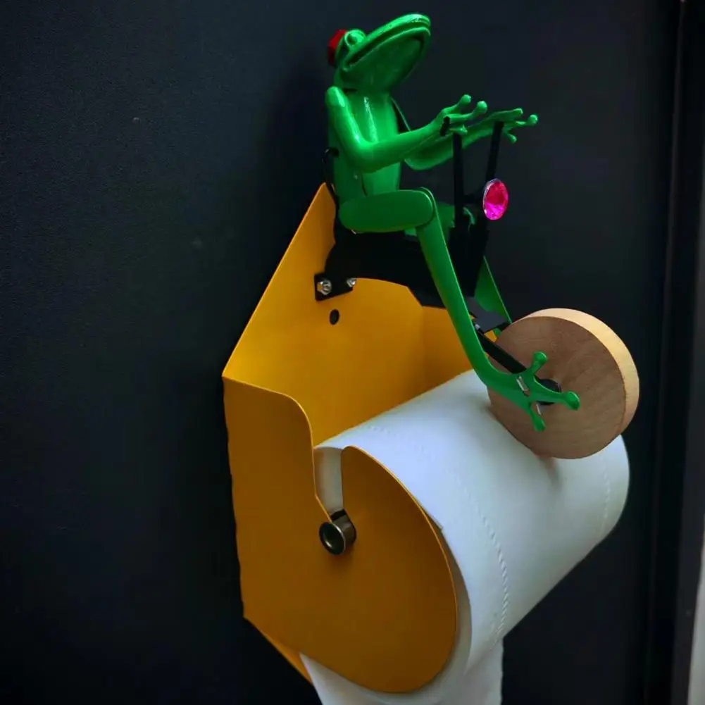 Bathroom Toilet Paper Holder Bathroom Paper Holder Cute Frog Wall Mount Toilet Paper Holder Bathroom Kitchen Storage for Frog