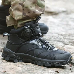 Leve ao ar livre caminhadas sapatos de combate botas táticas homem tênis primavera outono montanha escalada trekking correndo sapato esportivo