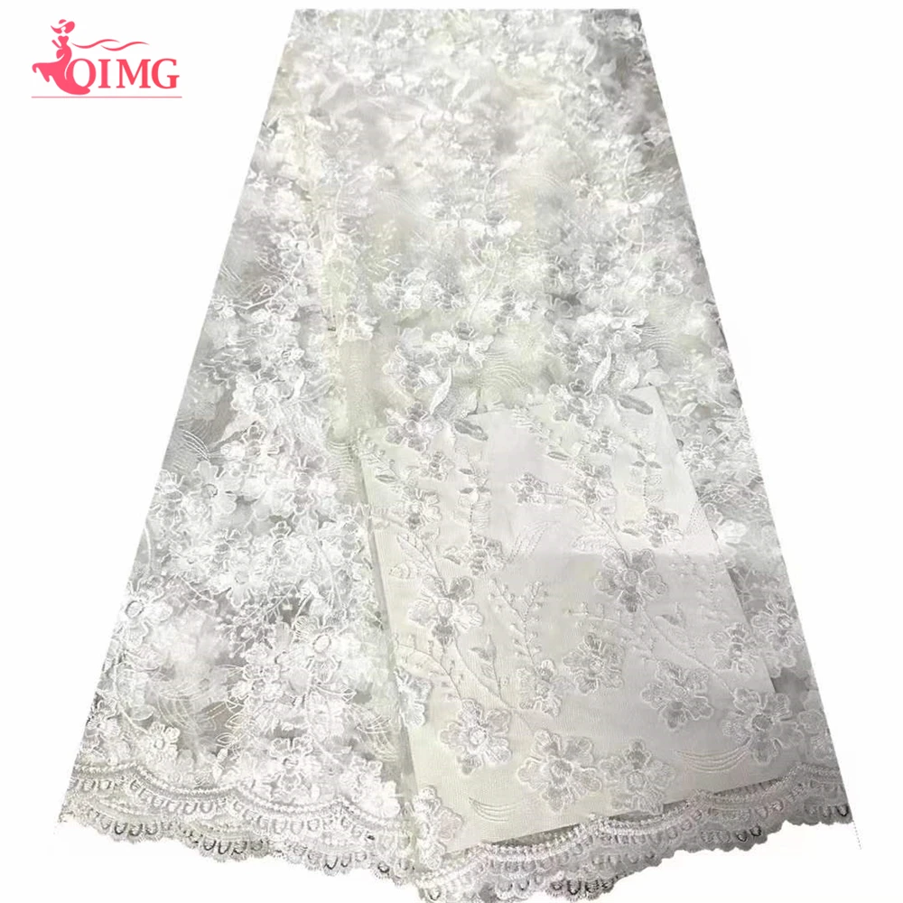 OIMG African Tulle Lace Fabric Embroidered High Quality Nigerian French Lace Fabric 2023 For Sew Cloth Party Wedding