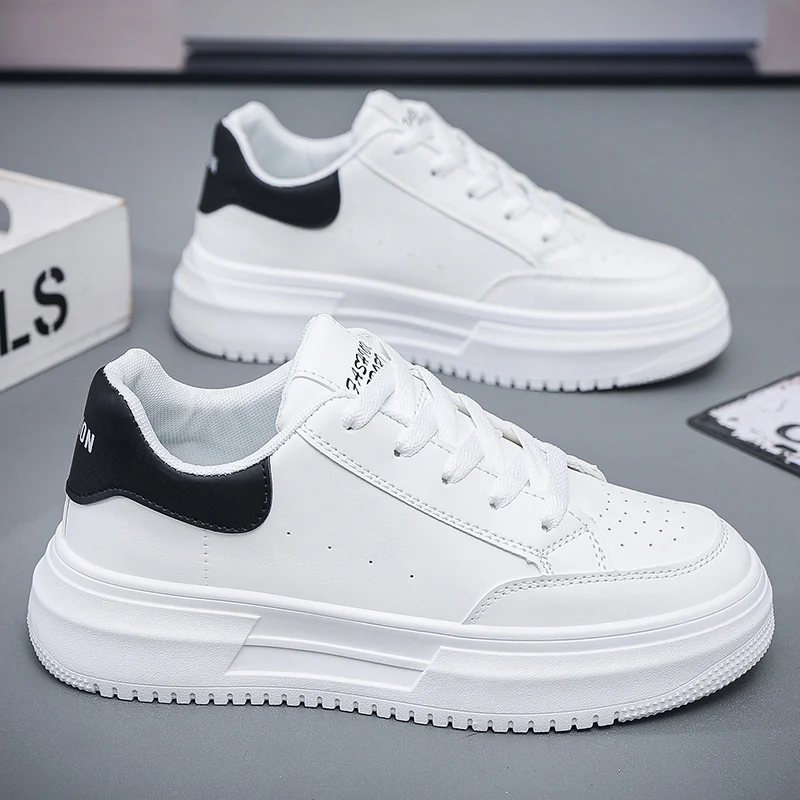 Men's Casual Sneaker White Sport Platform Simple And Stylish Men Vulcanized Shoes Lightweight Trendy All-match High Quality Shoe