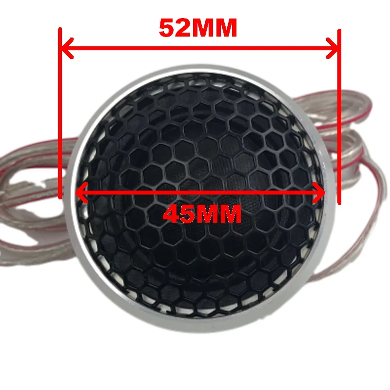 2Inch 4Ohm Dome Silk Neodymium Magnet Tweeter Speaker 52MM RMS 20W 92DB Aluminum Car Audio Tweeter Speaker With Grill