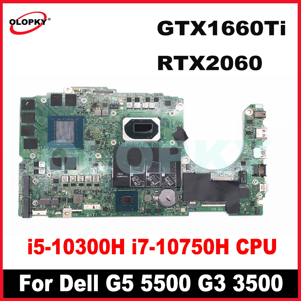 19753-1 Motherboard for Dell G5 5500 G3 3500 Laptop Motherboard with i5-10300H i7-10750H CPU GTX1660Ti/RTX2060 GPU DDR4 tested
