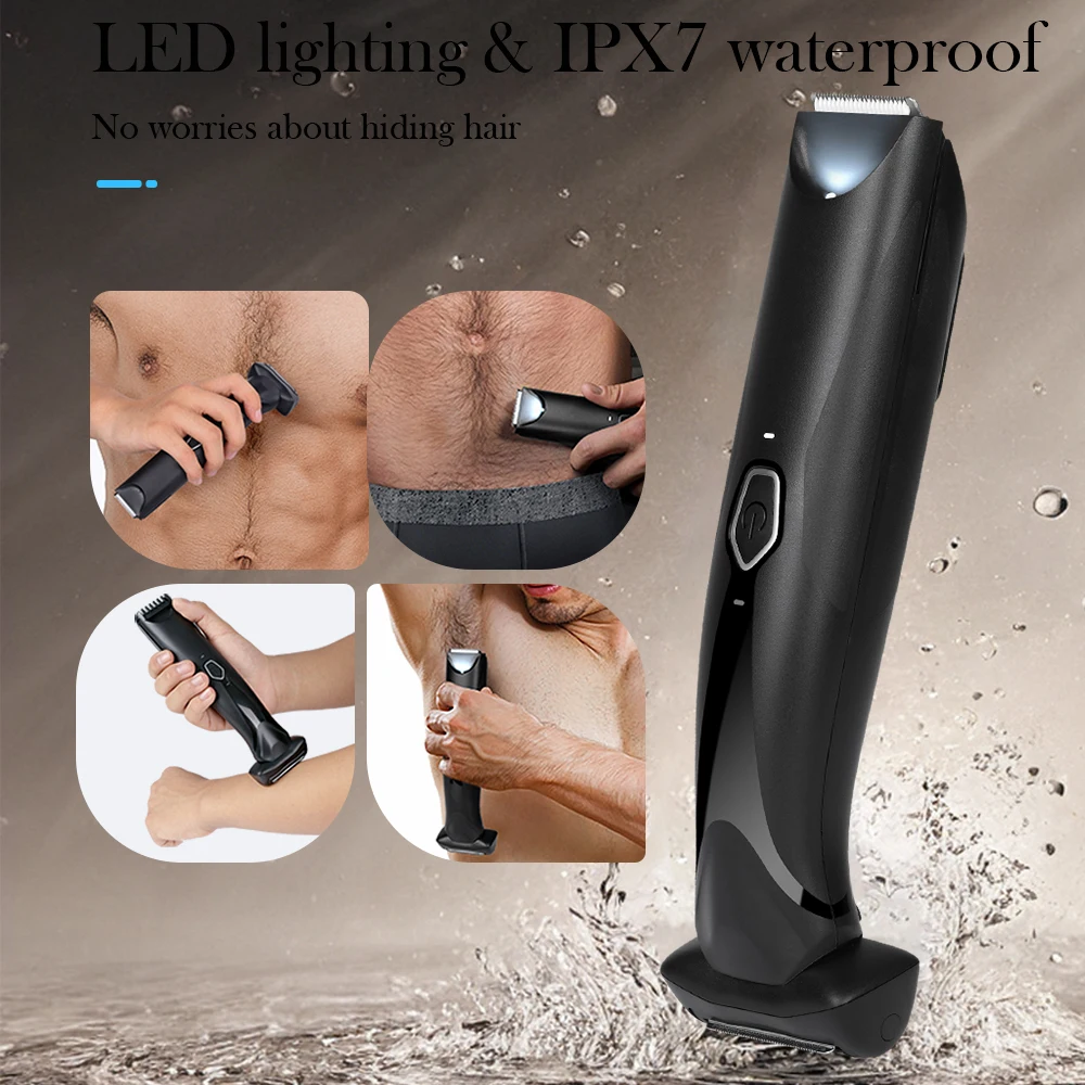 Hot Selling Dual Head Foil Blades Trimmer 2-in-1 Ceramic Beard Shaver Pubic Hair Trimmer with Ball
