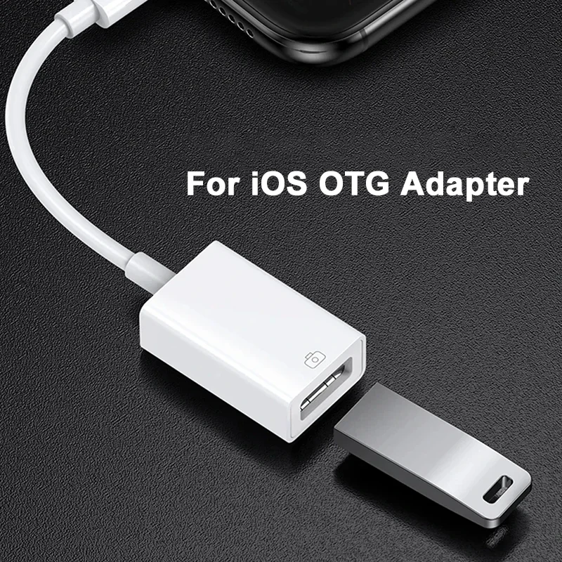 OTG USB نوع C إلى USB محول ل iOS إلى USB محول لابل آيفون 16 15 14 13 12 برو ماكس ماوس U القرص قارئ بطاقات الكاميرا