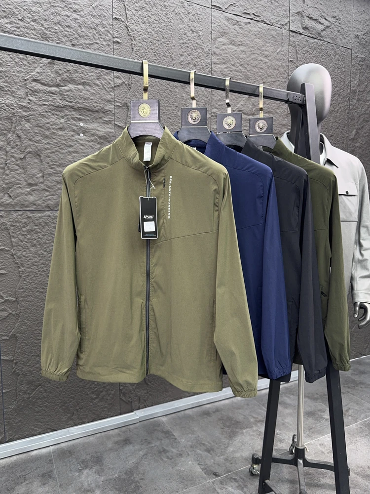 

Svip UPF50 Sun Protection Casual Lightweight Stand Collar Outdoor Jaet for Men Spring Summer Breathable Zipper ket Jaet