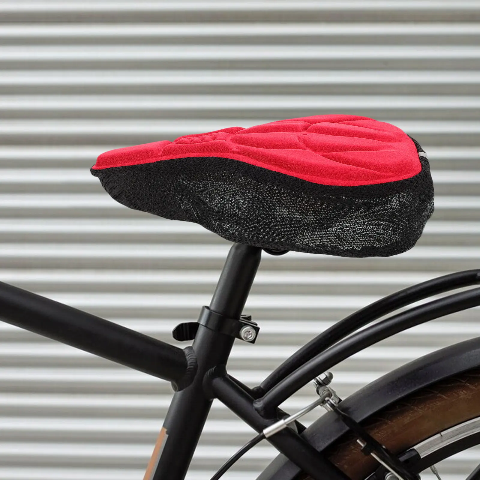 2Pcs Bike Seat Cover Padded Cycling Saddle Protector Breathable 3D Design Compatible with Fixed Gear Road Bikes Comfort