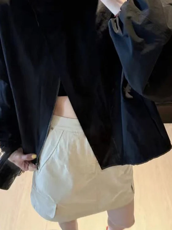 Wiosenna Nowa Damska Kurtka z Kołnierzem Stójką, Luźny Krój, Ochrona Przed Słońcem, Płaszcz ze Sznurkiem, Europejski Styl, Kurtka Przeciwwiatrowa do Pracy i na Co Dzień