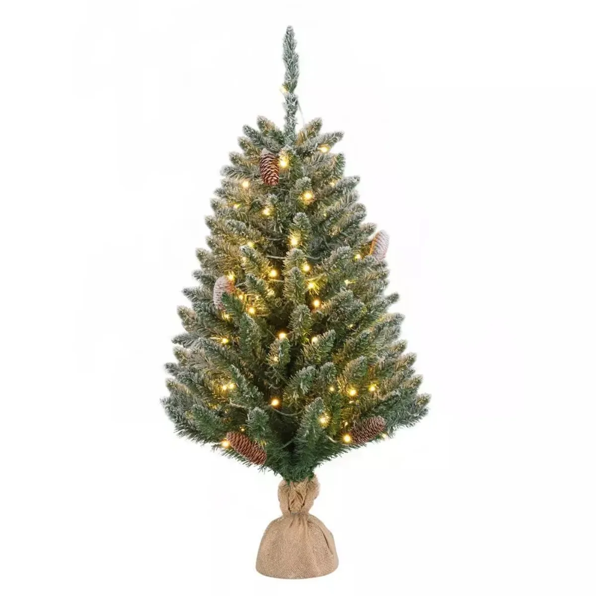 Pre-lit Christmas tree Artificial Christmas tree 3 ft with LED lights pinecone