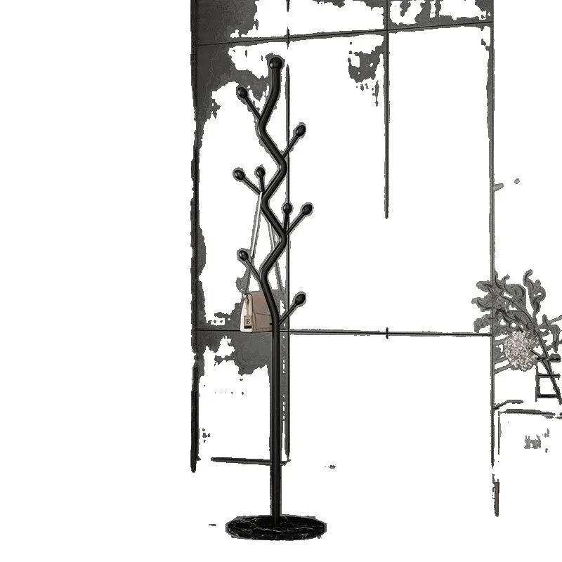 Light luxury floor-to-ceiling bold vertical hanger, coat rack household room, bedroom entrance door, simple hanger
