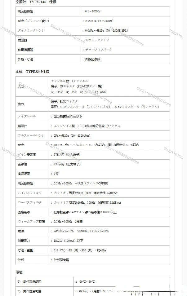 Aerodynamic Measurement TYPE 7144/3348