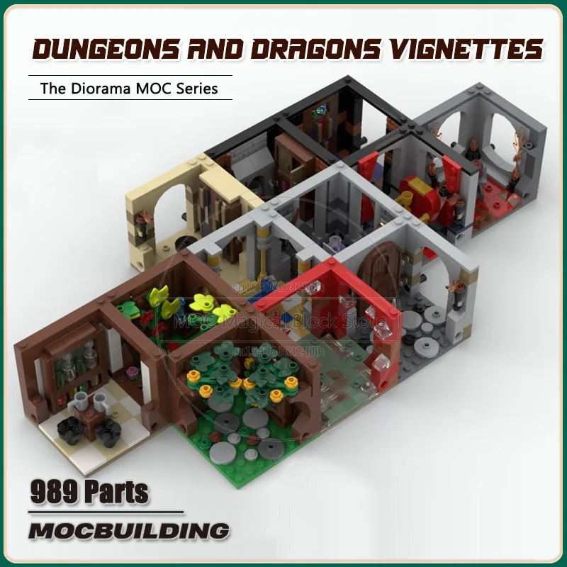 Filme moc blocos de construção masmorras e dragões vignetas mini escala diorama arquitetura modelo tecnologia tijolos brinquedos presentes