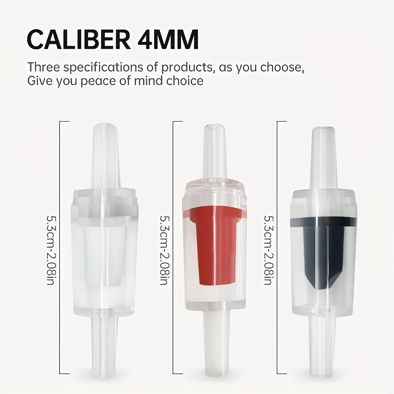 5 قطع من صمامات الاختيار البلاستيكية الشفافة لمضخات هواء حوض السمك - الوقاية من التدفق في اتجاه واحد، مادة PP غير الكهربائية