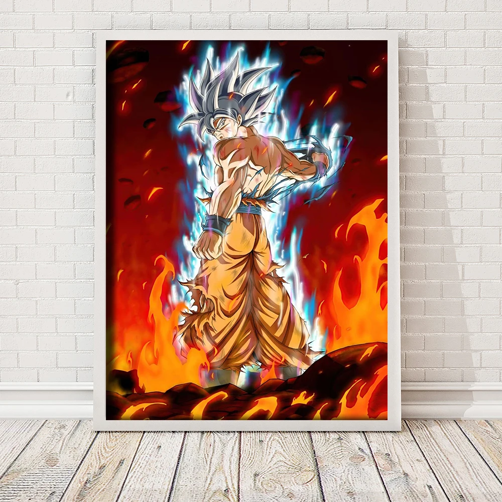 Anime Nhật Bản Ngoại Vi Rồng Bóng Áp Phích Phim Hoạt Hình Nhân Vật Goku Vegeta Tường Tranh Canvas Nghệ Hiện Đại Bức Tranh Tường Phòng Trang Trí Phòng Ngủ