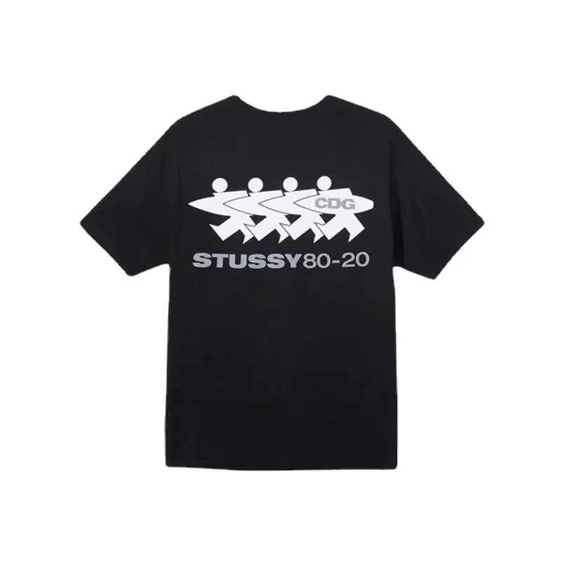2024 Summer New with The Same High Quality Fashion Trend Cotton Skateboard Print Short Sleeve T-shirt for Men streetwear