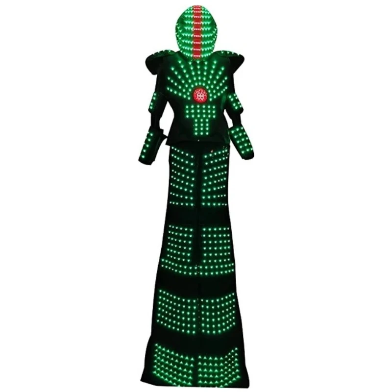 

LED Robot Cosplay Costume Suit with Helmelt Fit Party Night Club EDM Rave Music Festival