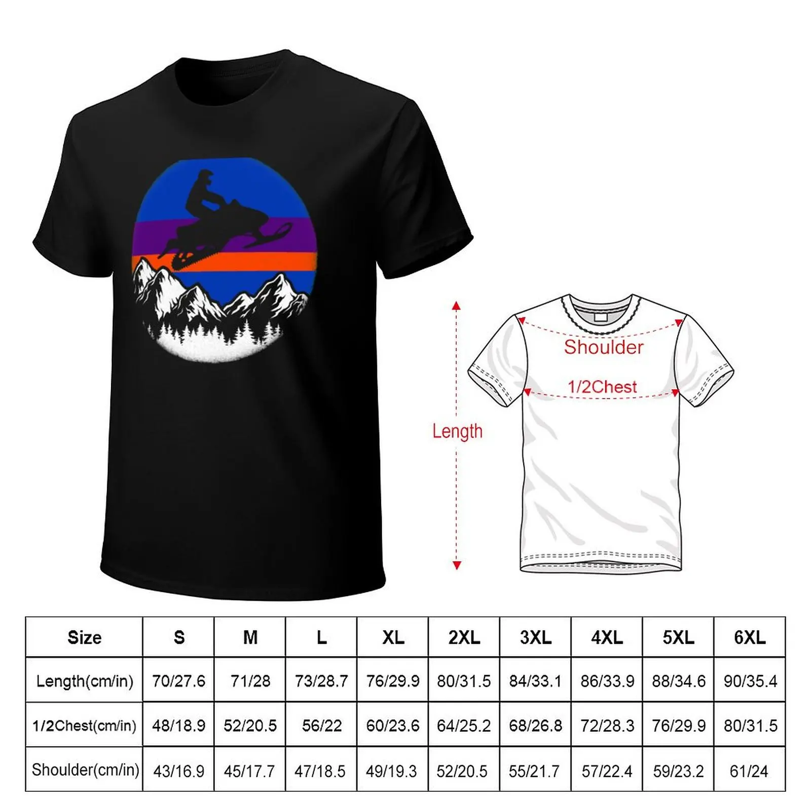 Snowmobiling Sled, Vintage American Snowmobile T-Shirt Work Wear Lightweight Tee