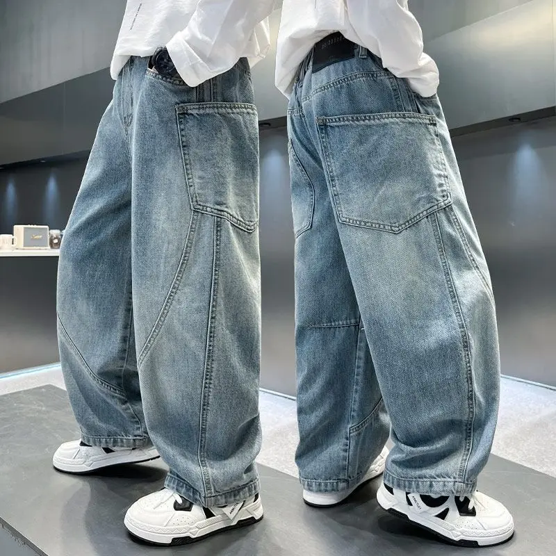 

Boys' jeans, spring and autumn seasons, children's casual pants, outdoor boys' pants, street style
