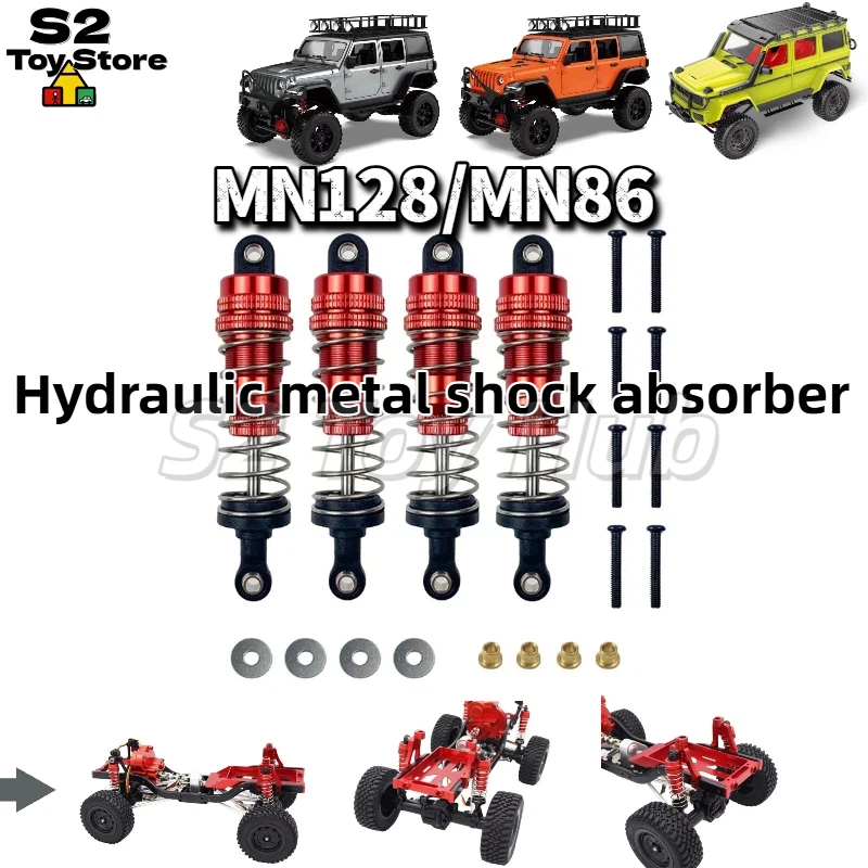 

Hydraulic Metal Shock Absorbers RC Car Upgrade Parts For MN 128 MN86 86S Class RC Crawler Car Accessories