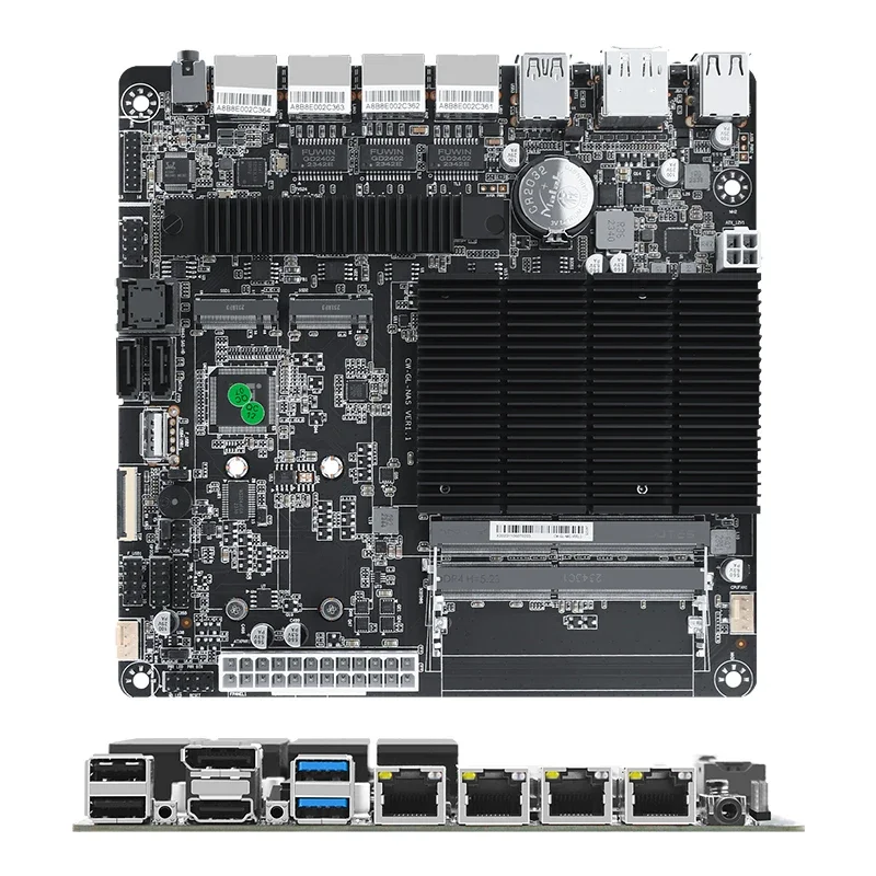 Imagem -04 - Placa-mãe J4125 Nas Mini Placa Itx Intel I226-v 2.5g M.2 Nvme Chip Asm1064 Sata 3.0 Ddr4 Hdmi dp 17x17