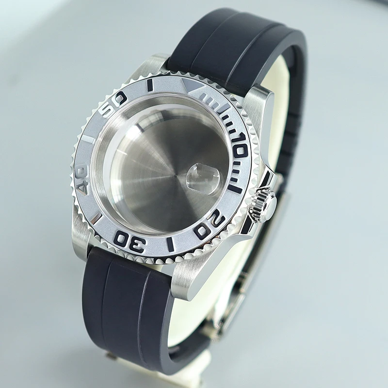 kit-cassa-orologio-40mm-nh35-con-cinturino-in-gomma-e-vetro-zaffiro-per-movimenti-nh35-nh36-nh34-4r-8215-2824-accessori-orologio-yacht-nh35-e-modifiche-skx