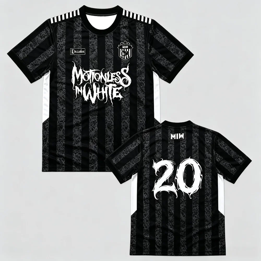 2026 New Motionless in White MIW Decades Soccer Jersey Men's Woman's Summer Sports  Breathable Quick-dry Fashion T-Shirt
