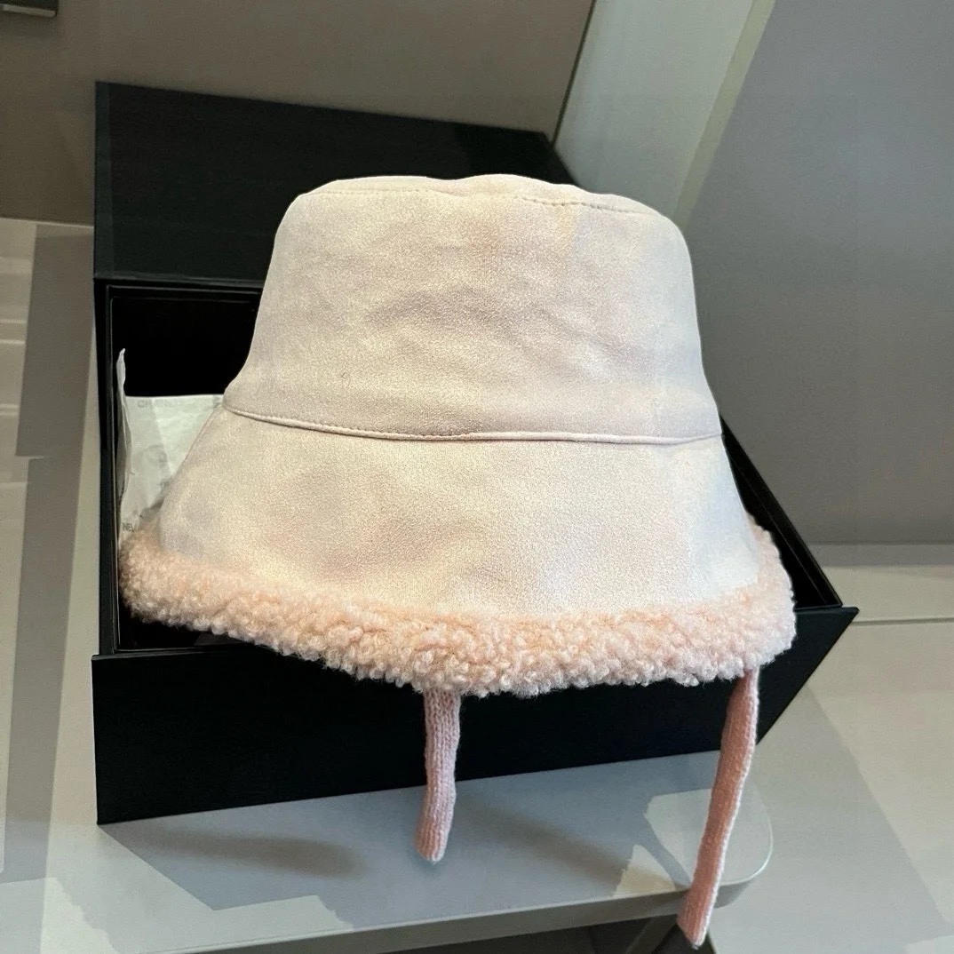 

Suede Fleece Ear Flap Hat New Autumn Winter Fisherman Hat 57cm Head Pink High-grade Warm Comfortable Cycling Skiing Unisex Gift