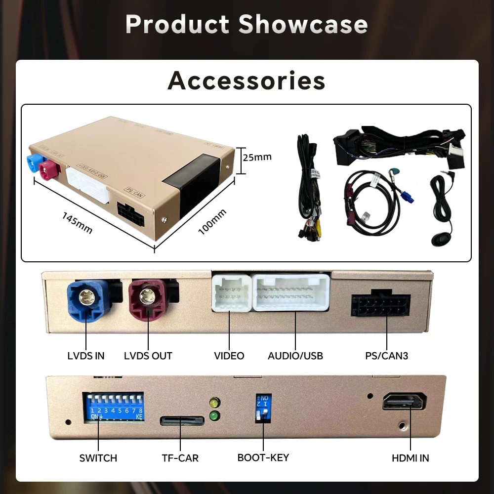 COIKA Wireless Carplay لسيارة Mercedes E W212 Android Auto Interface Box AirPlay Mirror Link Box